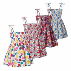 Kids Toddler Girls Casual Tiny Flower Print Strap Dress