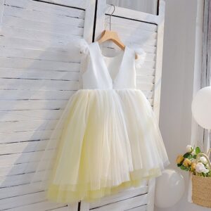 Kids Toddler Big Girls Fashion Party Mesh Sleeveless Backless Tutu Princess Dress