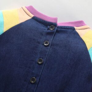 Children Kids Toddlers Fashion Girls Long Sleeve Rainbow Dress