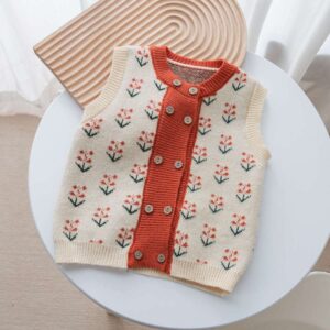 Kids Toddler Girls Fashion Vest Knit Cardigan