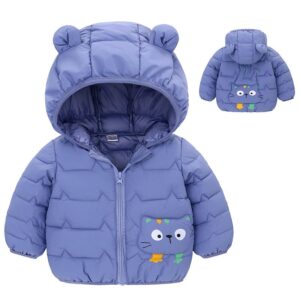 Kids Toddler Girls Fashion Winter Solid Small Ear Down Padded Jacket