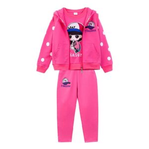 Kids Toddler Girls Fashion Casual Flow Cartoon Three Piece Set