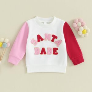 Kid Girl Letter Embroidered Long Sleeve Sweat