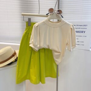 Kids Toddler Girls Fashion Casual Solid Color Short Sleeve T-Shirt Wide Leg Trousers Set