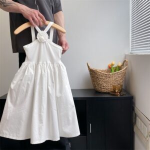 Kids Toddler Girls Casual Cute Solid Strap Dress