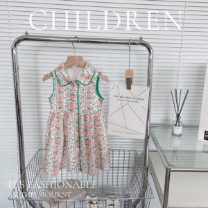 Children Kids Toddlers Fashion Girls Sleeveless Flower Princess Dress