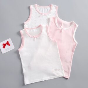 Kids Girls Basic Round Neck Sleeveless Soft Comfortable Vest
