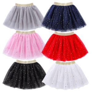 Girls Sequins Decoration Elastic Design Fluffy Skirt