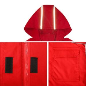 Girls Fashion Solid Color Zipper Hooded Coat