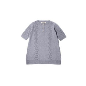 Girls Solid Color Diamond Dotted Line Hollow Out Design Dress