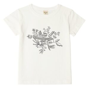 Girls Fashion Plants Letter Pattern Casual T-Shirt