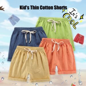 Kids Simple Solid Color Shorts