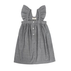 Girls Fashion Stringy Selvedge Design Striped Dress