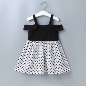 Girls Simple Polka Dot Slip Dress