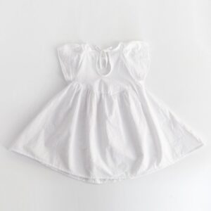 Fashion Girls Short Sleeve Ruffle Long Dress