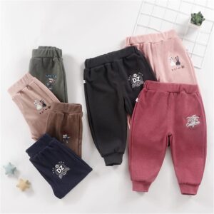 Kids Cartoon Pattern Letter Printed Casual Pants