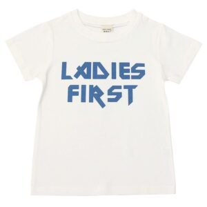 Girl Blue Letter Print Short Sleeves T-Shirt