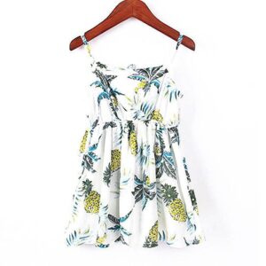 Girl Summer Floral Print Spaghetti Strap Dress