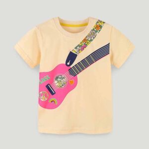 Kids Toddler Boys Casual Cartoon Print Short Sleeve Round Neck T-Shirt