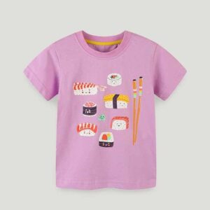 Kids Toddler Boys Girls Casual Cute Cartoon Print Short Sleeve Round Neck T-Shirt