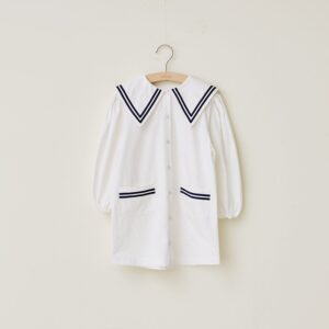 Girls Comfortable Casual Single-Breasted Long-Sleeved Dress