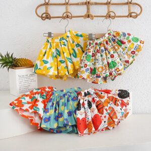 Kids Toddler Girls Casual Cute Sweet Cartoon Print Skirt