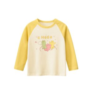 Kids Toddler Girls Casual Cute Versatile Cartoon Letters Print Long Sleeve Round Neck T-Shirt