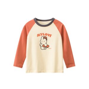 Kids Toddler Big Girls Casual Cute Cartoon Letters Print Long Sleeve Round Neck T-Shirt