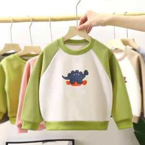Kids Toddler Big Boys Girls Casual Cute Animal Letters Print Long Sleeve Round Neck Sweatshirts