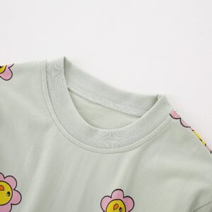 Kids Toddler Girls Spring Autumn Fashion Casual Cute Floral Round Neck Long Sleeve Dress