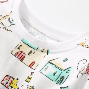 Kids Toddler Girls Spring Autumn Fashion Casual Cute Cartoon Pattern Round Neck Long Sleeve Dress