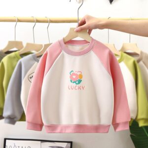Kids Toddler Big Boys Girls Spring Autumn Fashion Casual Cute Cartoon Pattern Round Neck Sweatshirts