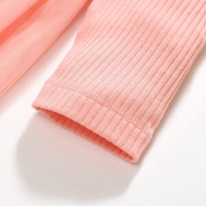 Kids Toddler Big Girls Summer Fashion Casual Sweet Cotton Solid Color Cartoon Pony Round Neck Long Sleeve Mesh Dress