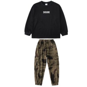 Kids Casual Hip-hop Camouflage Pocket Design Pants