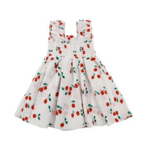 Kids Toddler Girls Summer Fashion Casual Cute Tiny Flower Halterneck U Neck Raglan Sleeve Dress