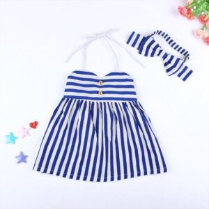 Kids Toddler Girls Summer Fashion Casual Cute Stripe Slip Dress