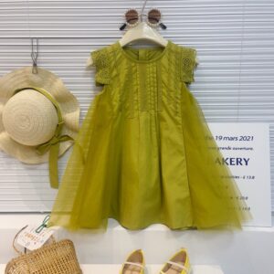 Kids Toddler Girls Summer Fashion Sweet Solid Color Mesh Sleeveless Round Neck Princess Dress