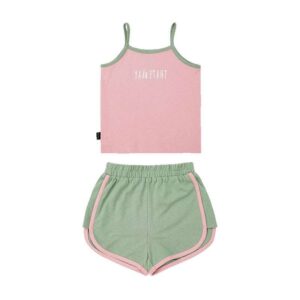 2pcs/set Girls Casual Suspenders Shorts Set
