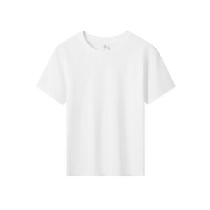 Children Kids Baby Teen Fashion Girls Boys Casual Basic 180g Pure Cotton Round Neck Short-Sleeved Solid Color T-Shirt