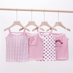 Children Kids Baby Fashion Girls Casual Basic Print Sleeveless Sling Vest Top