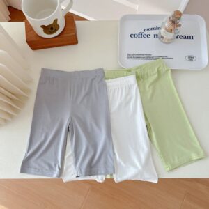Children Kids Baby Fashion Girls Casual Basic Solid Color Leggings Shorts