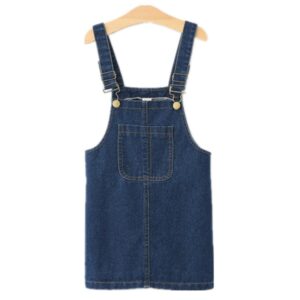 Children Kids Baby Fashion Girls Sleeveless Denim Suspender Dress