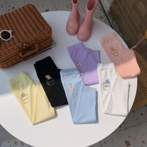 Children Kids Baby Fashion Girls Casual Basic Cartoon Print Pants Leggings