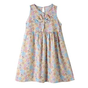 Children Kids Baby Fashion Girls Casual Basic Sleeveless Multicolor Print Suspender Beach Dress