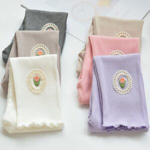 Children Kids Baby Fashion Girls Casual Basic Flower Leggings Pants