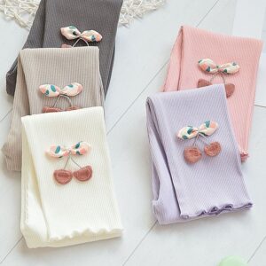 Children Kids Baby Fashion Girls Casual Basic Cheery Leggings Pants