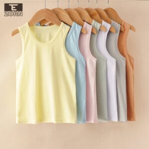 Children Kids Baby Fashion Boys Girls Sleeveless Solid Color Basic Casual Vest