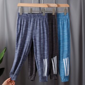 Children Kids Baby Fashion Girls Boys Basic Casual Print Stripe Pants