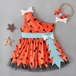 Children Kids Baby Fashion Girls Casual Basics Sleeveless Cartoon Mesh Dress