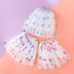 Children Kids Baby Fashion Girls Butterfly Mesh Tutu Skirt